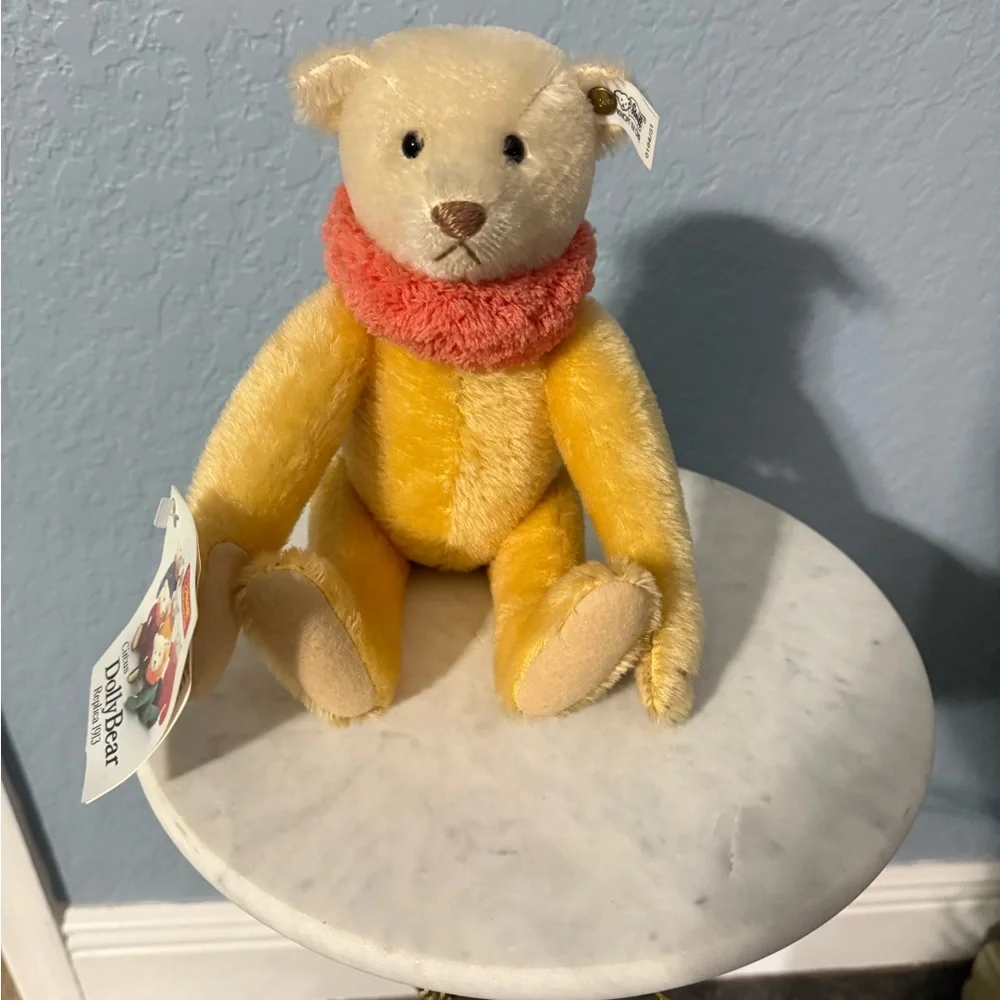 Yellow Mohair Steiff Dolly Circus Teddy Bear - Picture 2 of 2